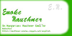 emoke mauthner business card